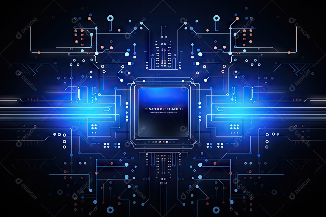 Fundo de tecnologia futurista geométrica digital moderna IA generativa