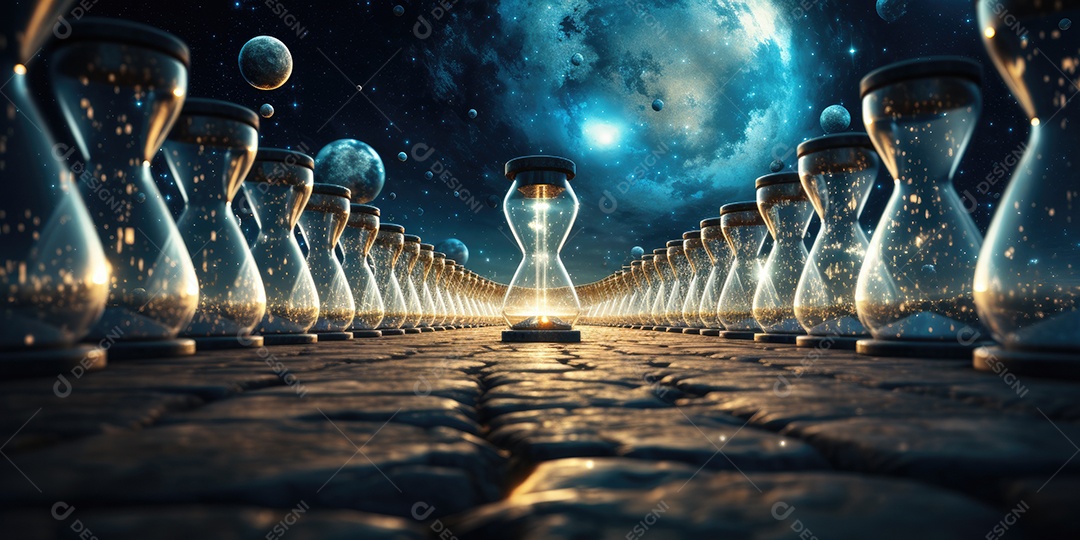 Uma visão geral de um universo em que o conceito de espaço-tempo é completamente diferente gerado por IA