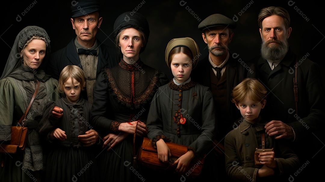 Dia Internacional da Família, 15 de maio, estilo aquarela, IA generativa.