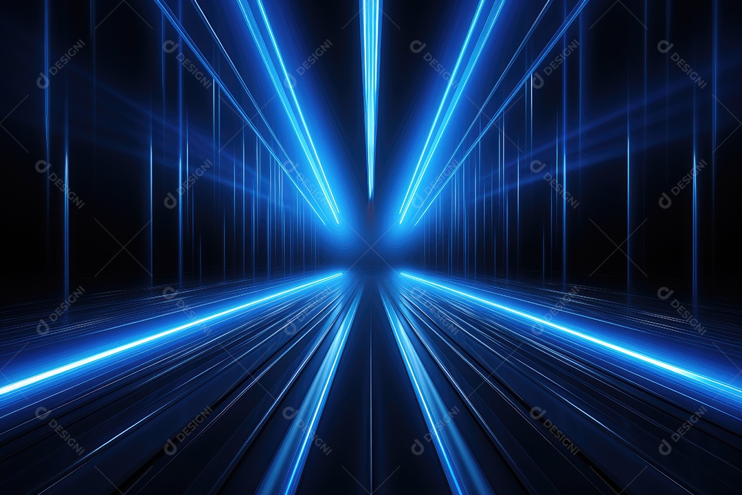 Fundo abstrato de tecnologia futurista com linhas para rede gerado por IA