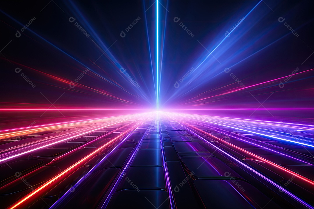 Fundo de tecnologia futurista abstrata com linhas para rede