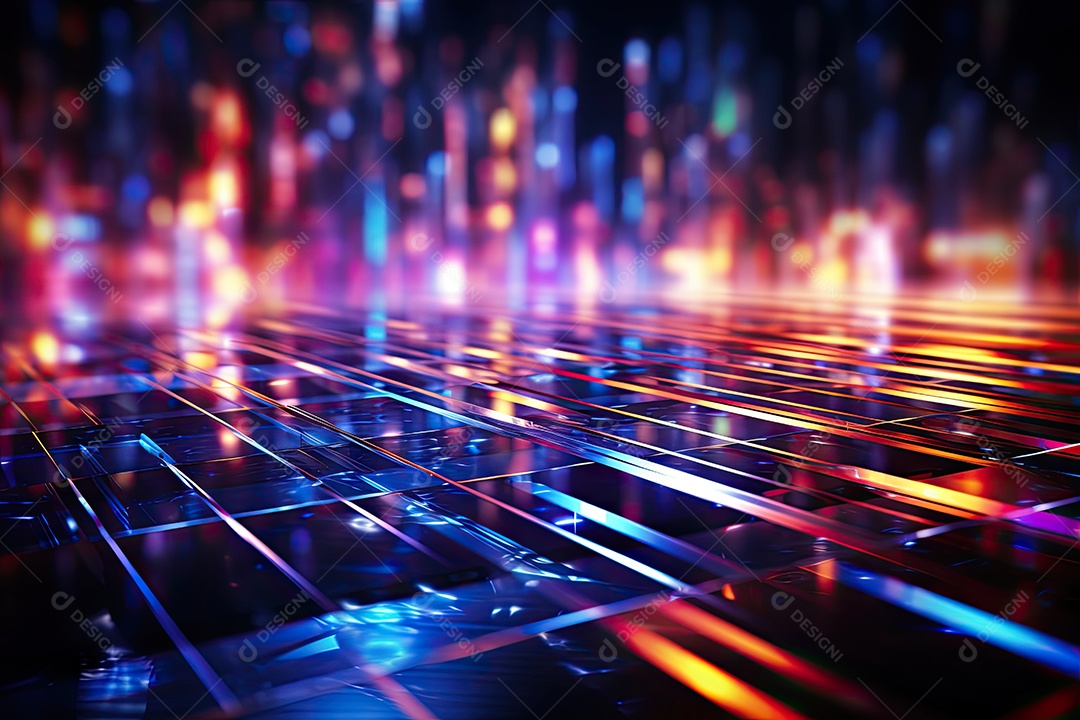 Fundo de tecnologia futurista abstrata com linhas para rede