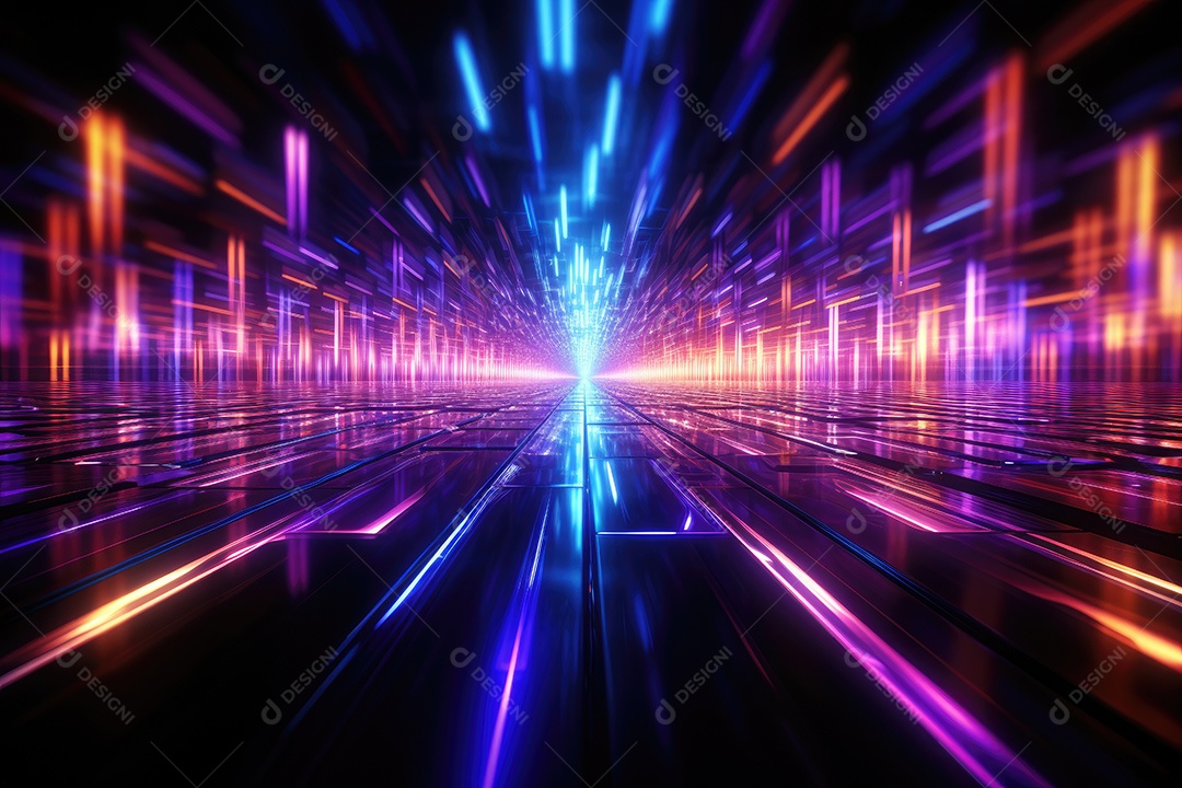 Fundo de tecnologia futurista abstrata com linhas para rede