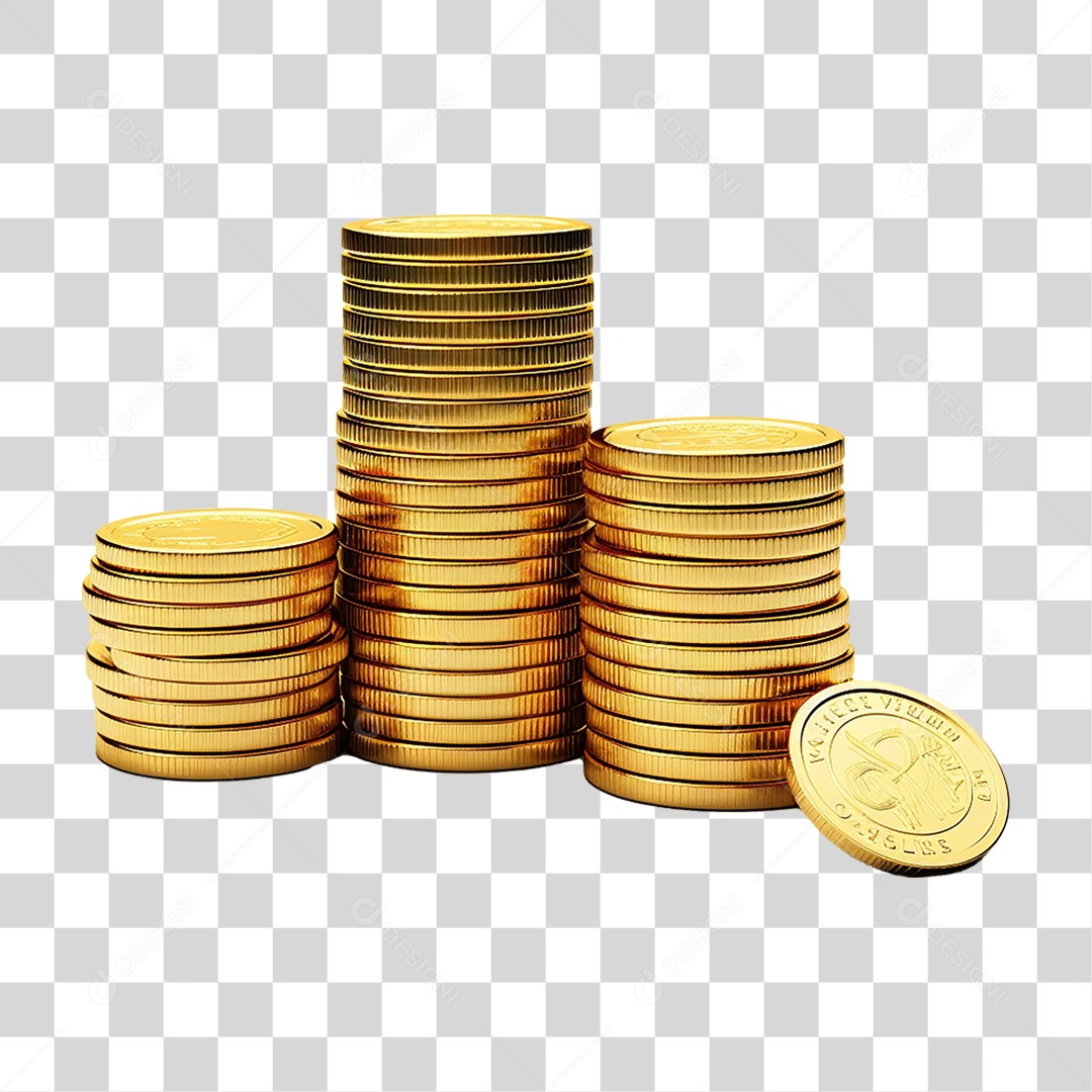 Moedas Douradas Coin PNG Transparente