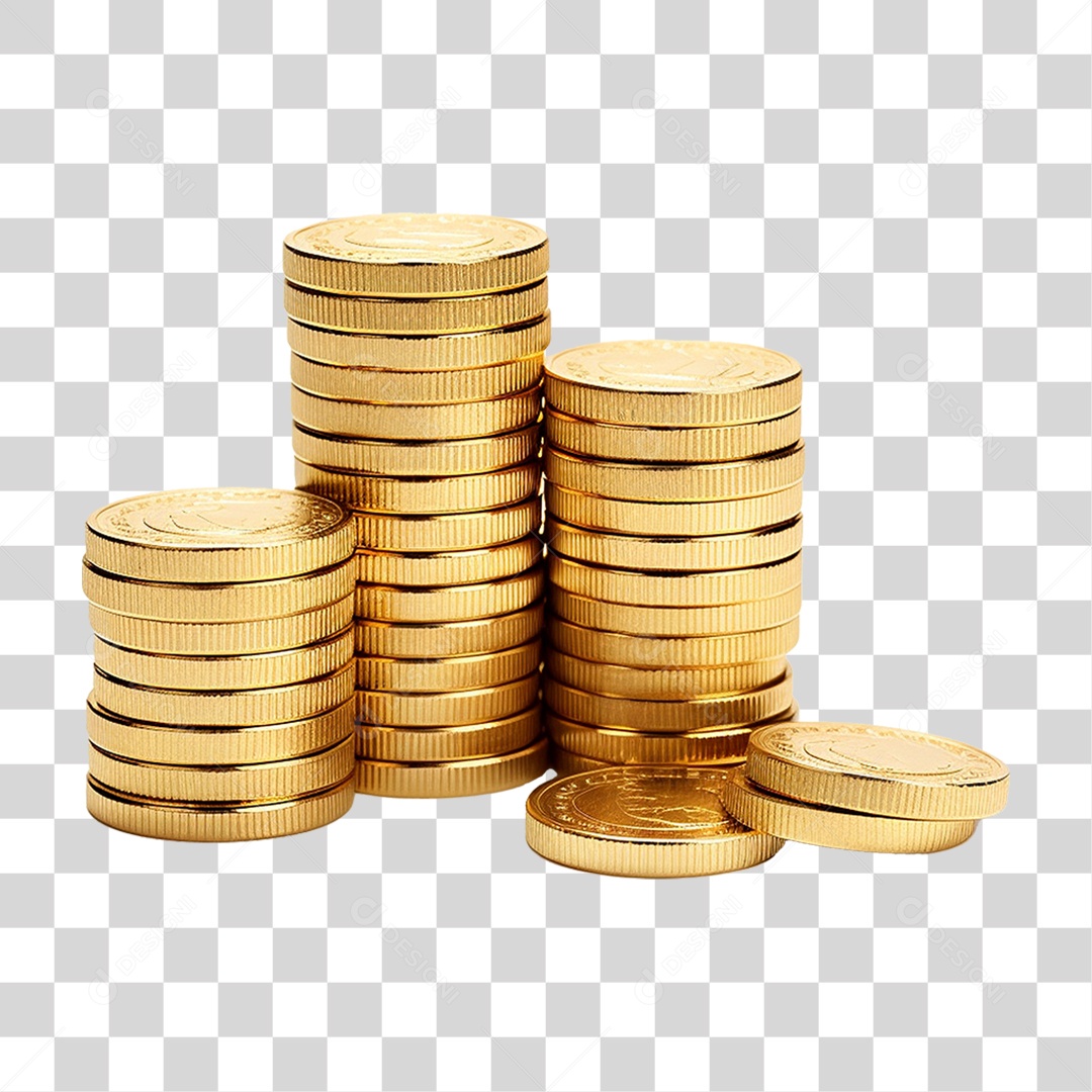 Moedas Douradas Coin PNG Transparente