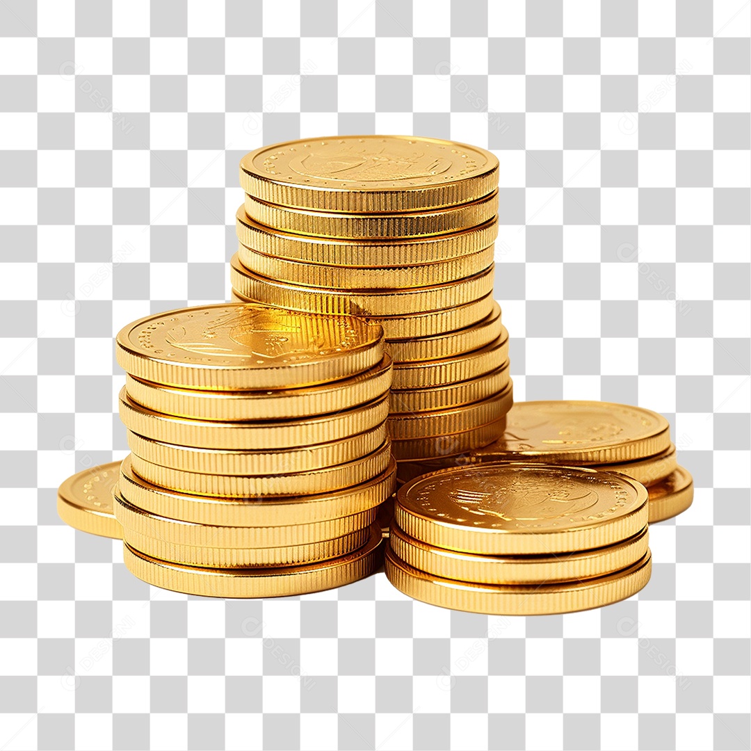 Moedas Douradas Coin PNG Transparente