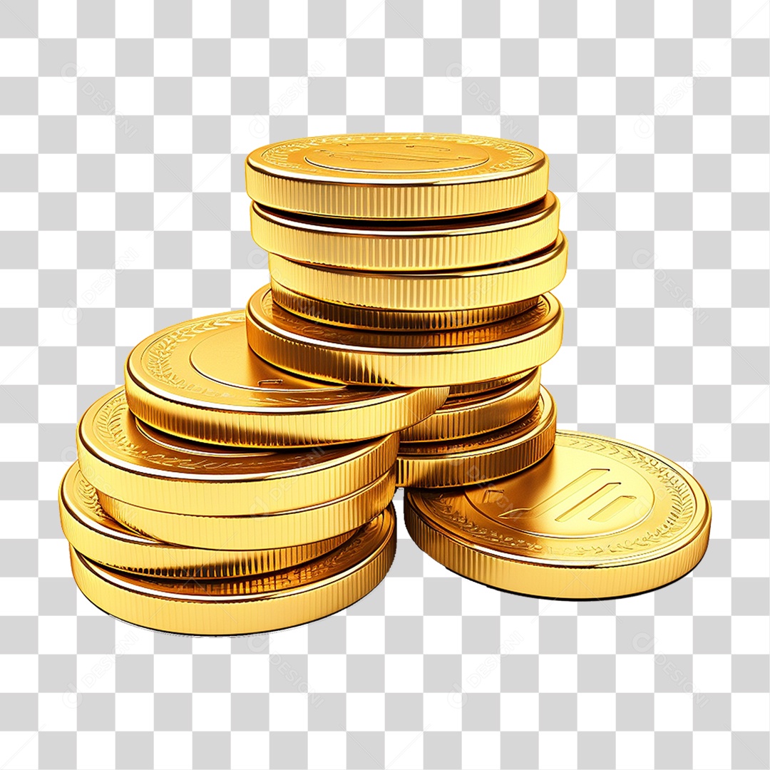 Moedas Douradas Coin PNG Transparente