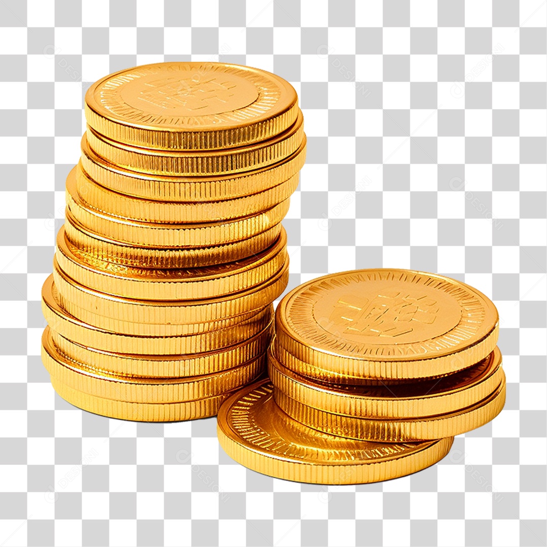 Moedas Douradas Coin PNG Transparente