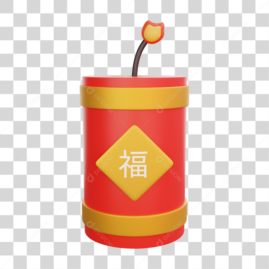 3D Transparent PNG Chinese Culture Fireworks Element