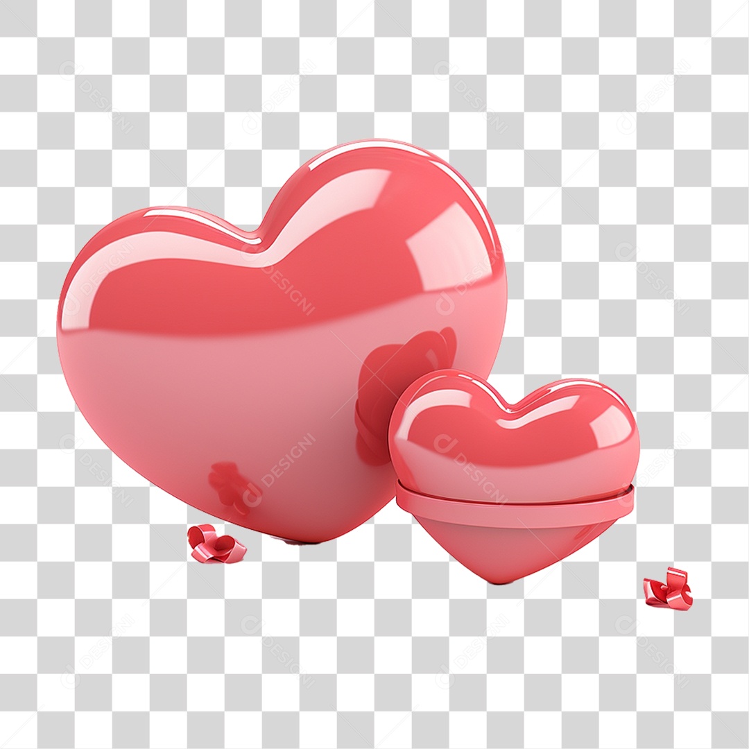 Balões de Coração Dia dos Namorados PNG Transparente