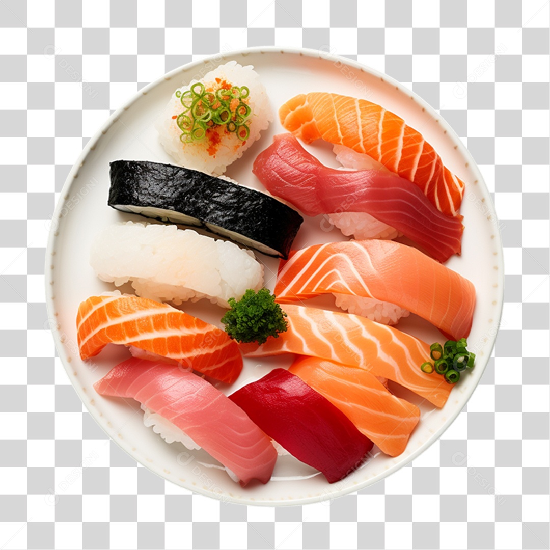 Imagens Alimentos Restaurante Japonês Sushi Sashimi PNG Transparente
