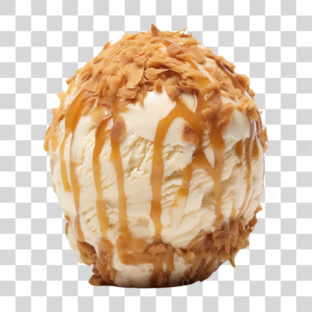 Bola de Sorvete Sabores PNG Transparente