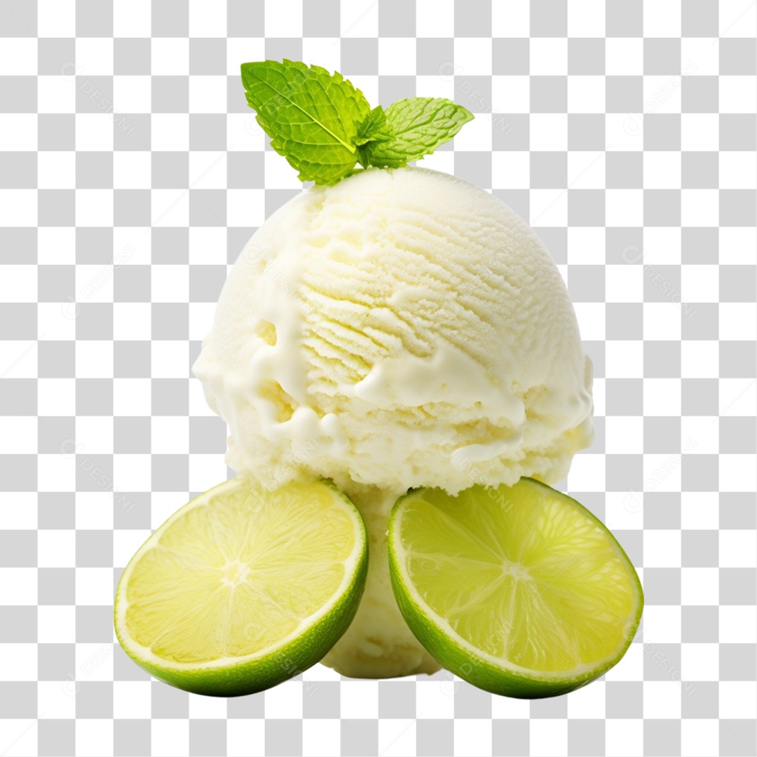 Bola de Sorvete Sabores PNG Transparente