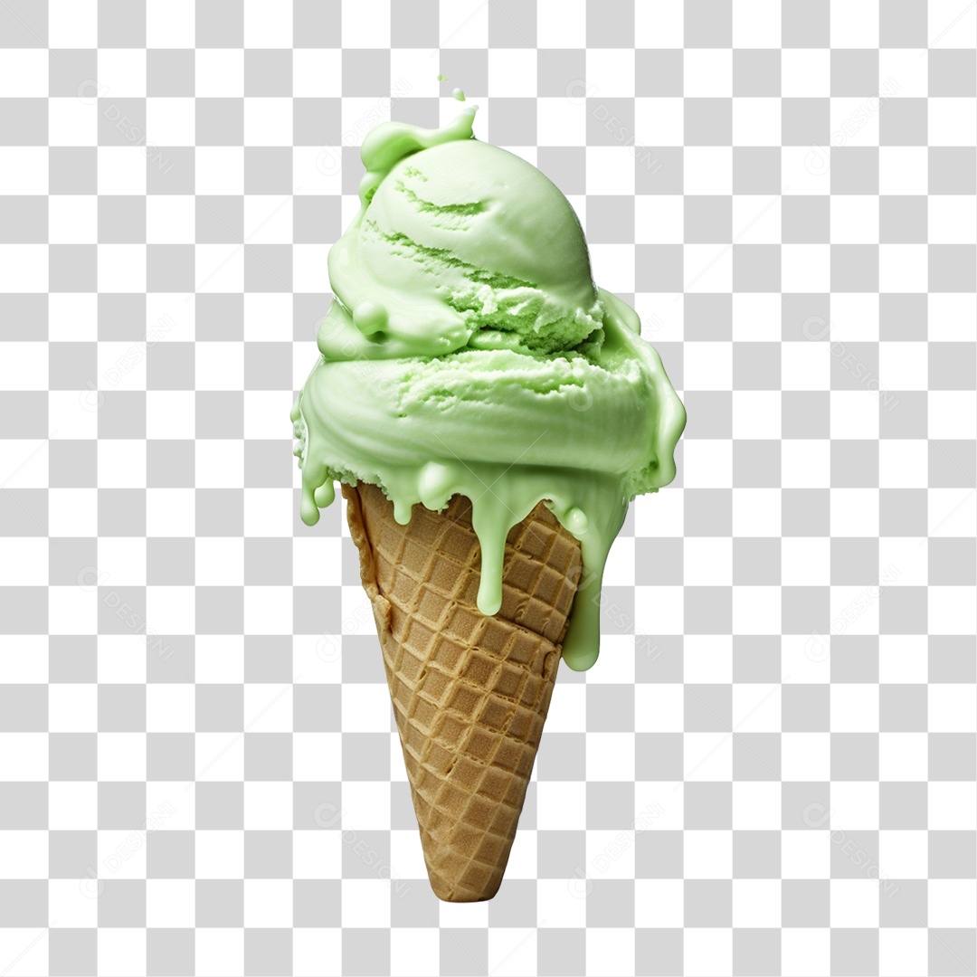 Sorvetes Sabores Casquinha PNG Transparente