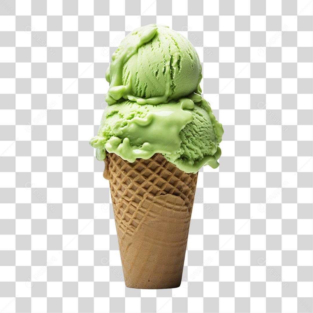 Sorvetes Sabores Casquinha PNG Transparente