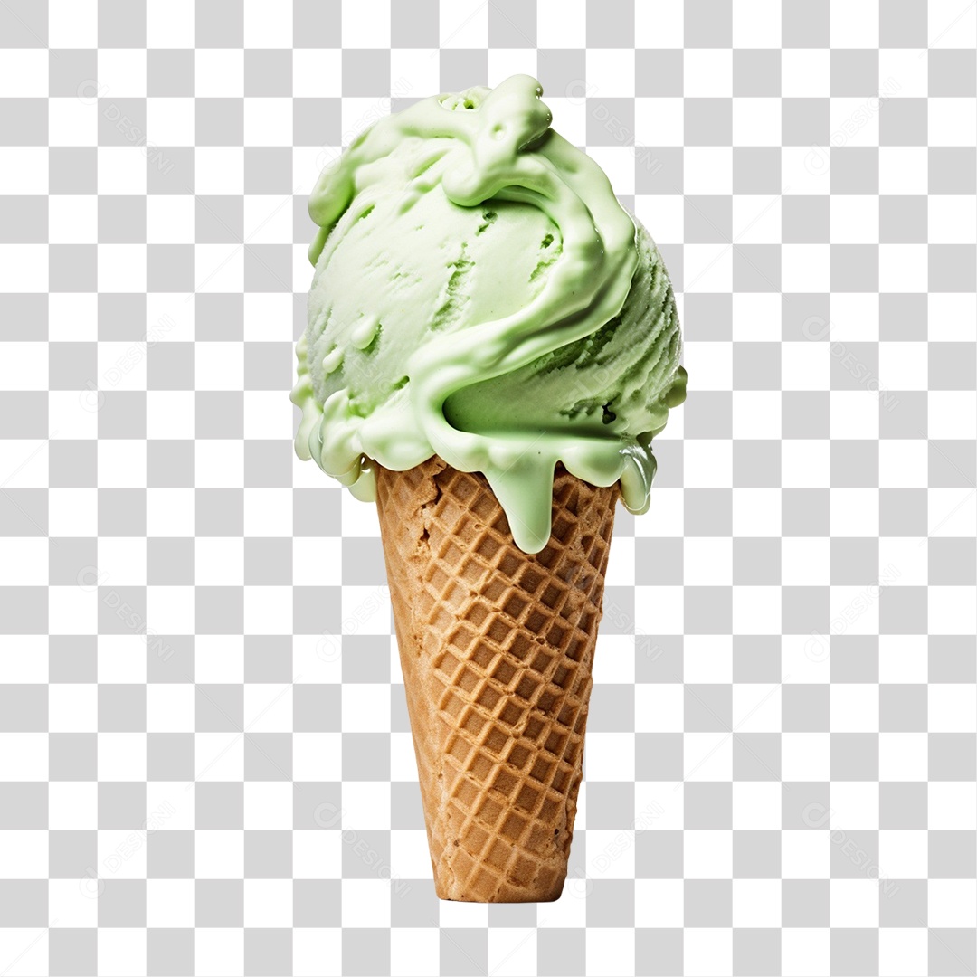 Sorvetes Sabores Casquinha PNG Transparente