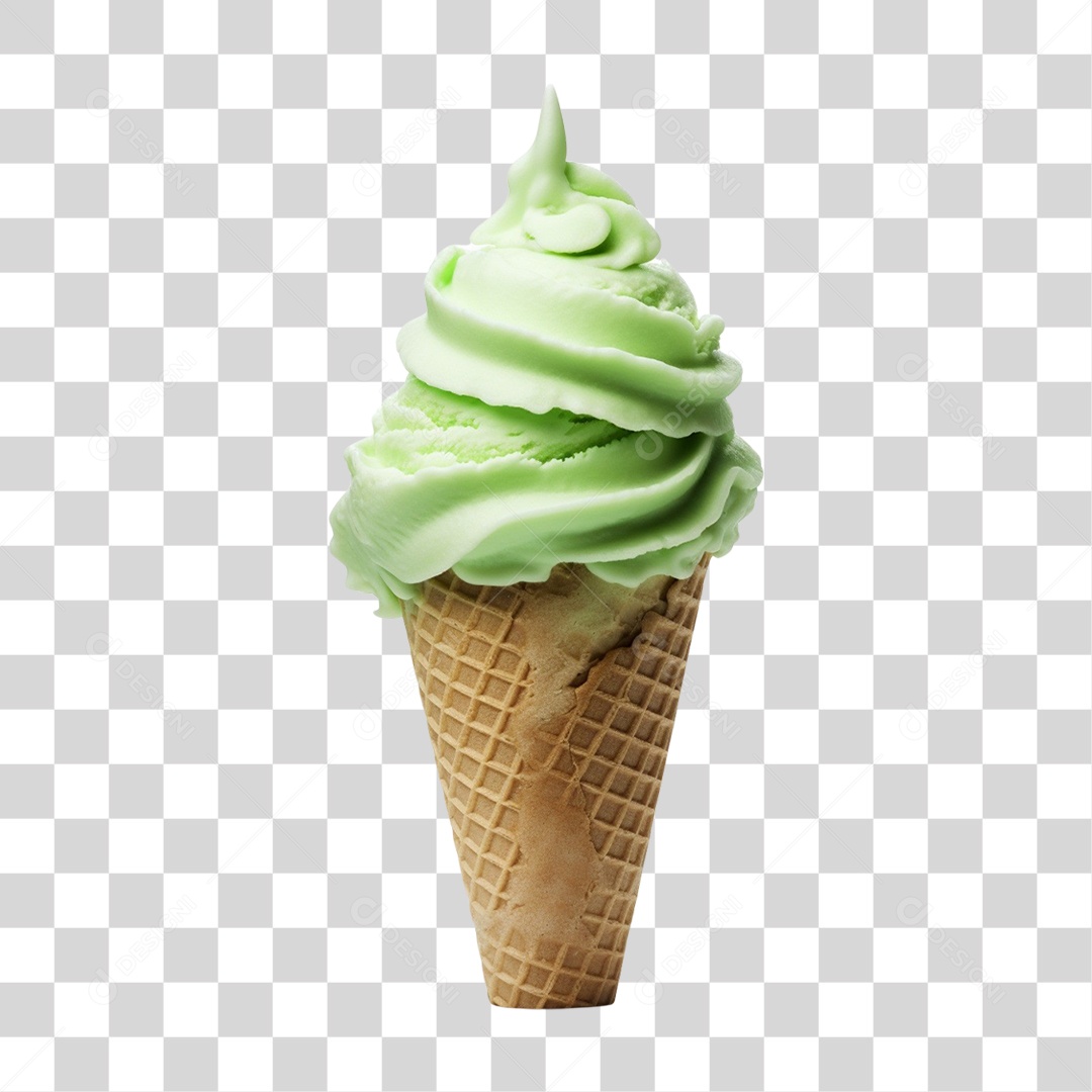 Sorvetes Sabores Casquinha PNG Transparente