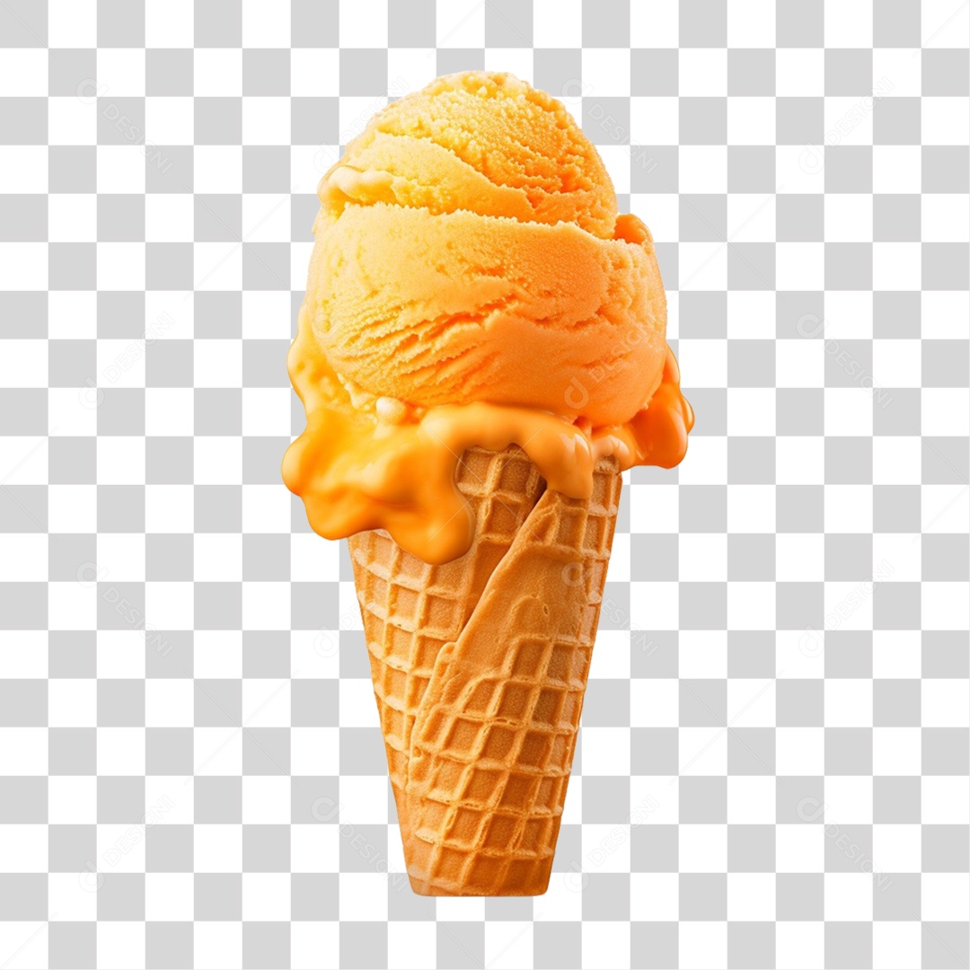 Sorvetes Sabores Casquinha PNG Transparente