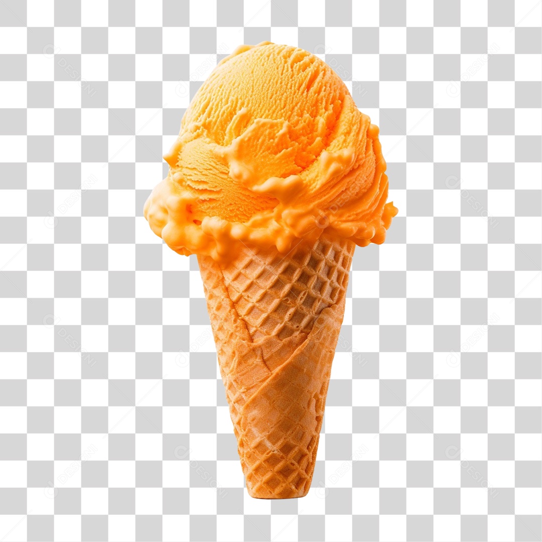 Sorvetes Sabores Casquinha PNG Transparente