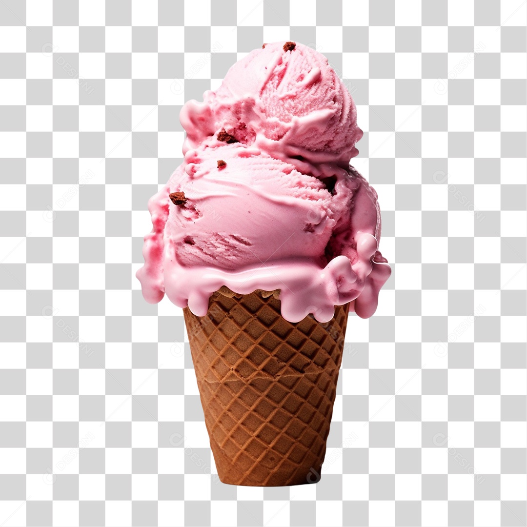 Sorvetes Sabores Casquinha PNG Transparente