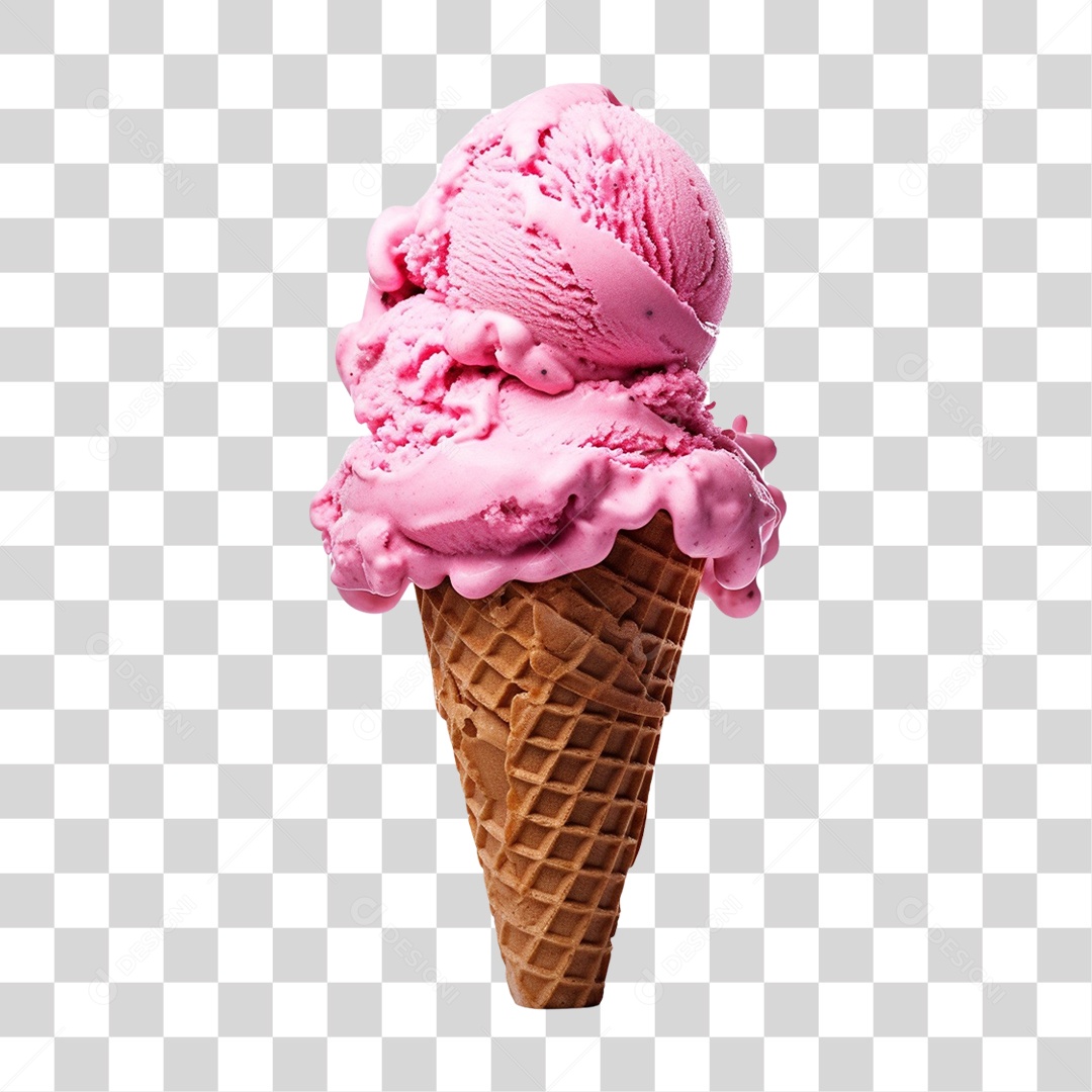 Sorvetes Sabores Casquinha PNG Transparente