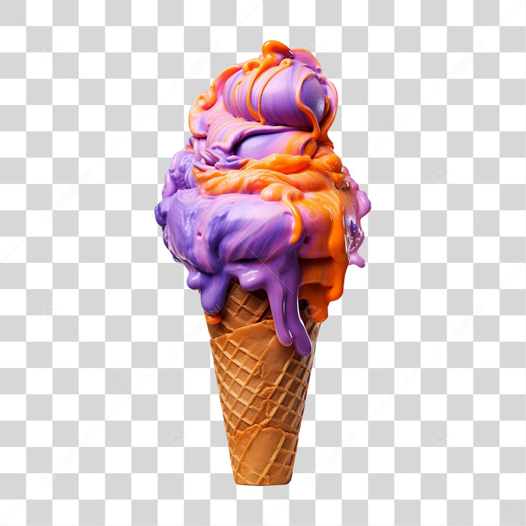 Sorvetes Sabores Casquinha PNG Transparente