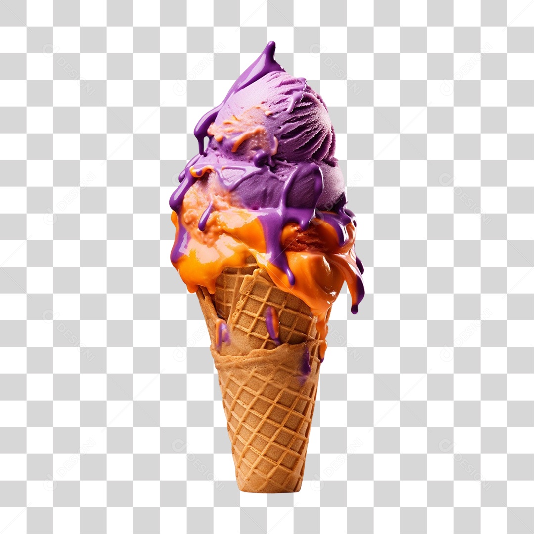 Sorvetes Sabores Casquinha PNG Transparente