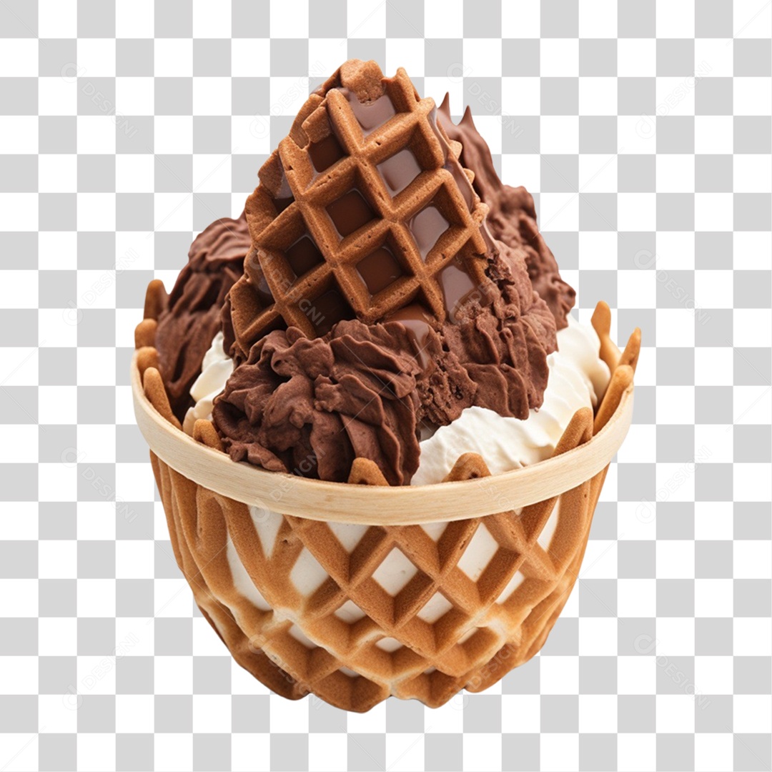 Sorvetes Sabores Casquinha PNG Transparente