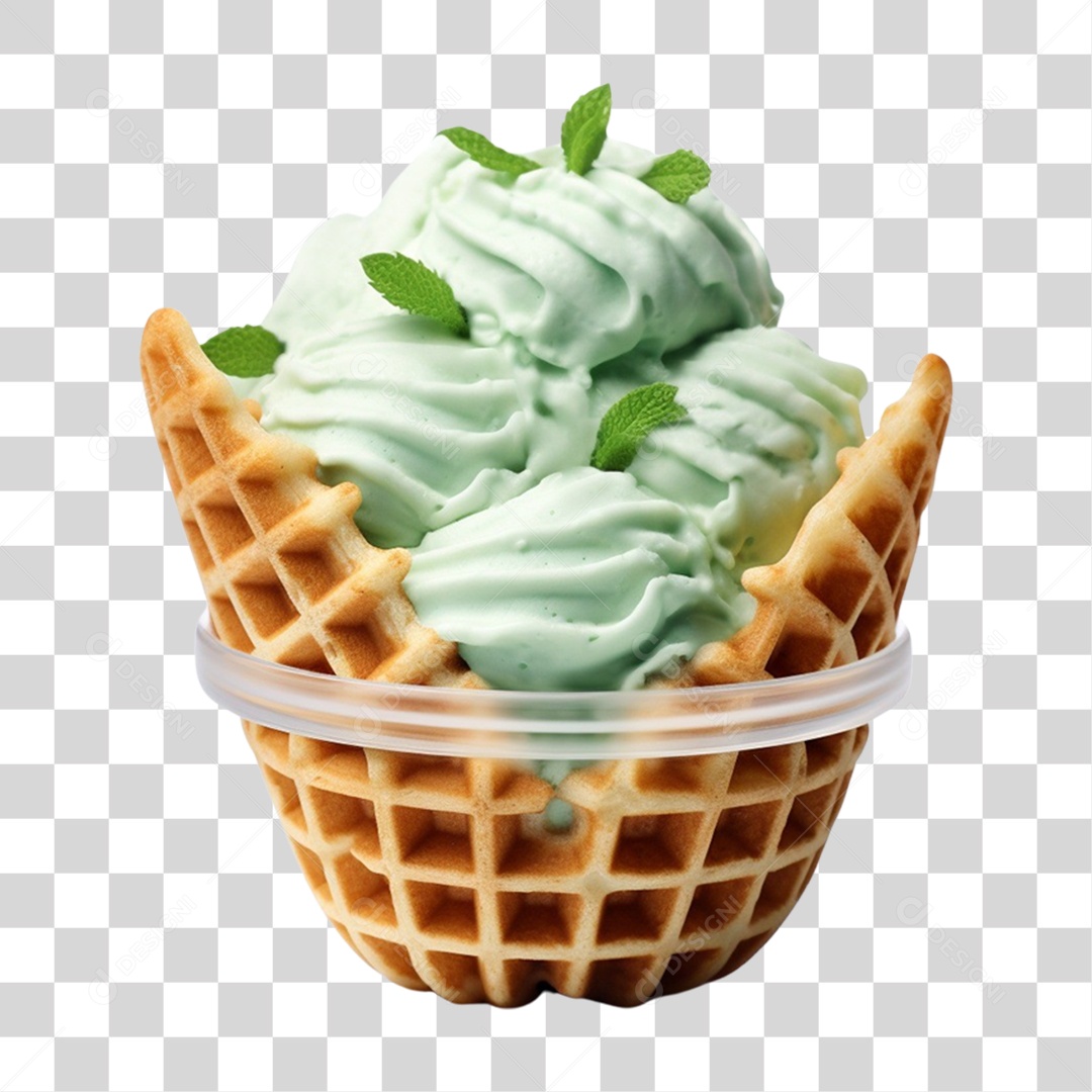 Sorvetes Sabores Casquinha PNG Transparente