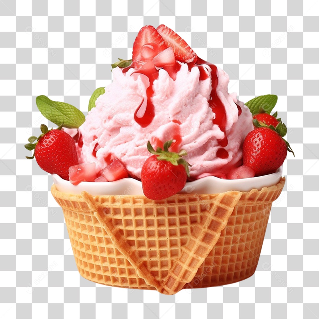 Sorvetes Sabores Casquinha PNG Transparente