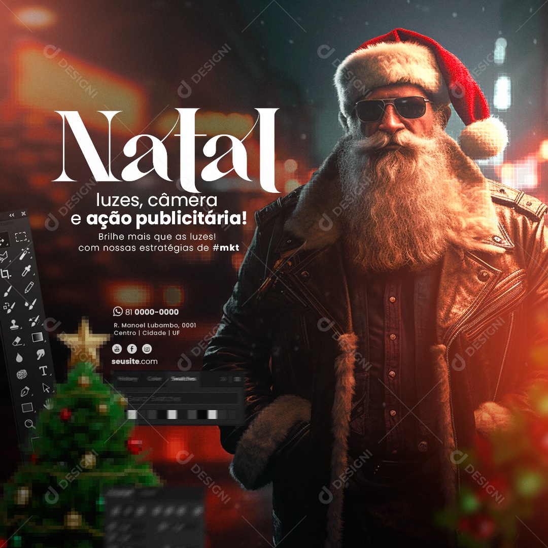 Nossas Estratégias De Marketing Natal Social Media PSD Editável