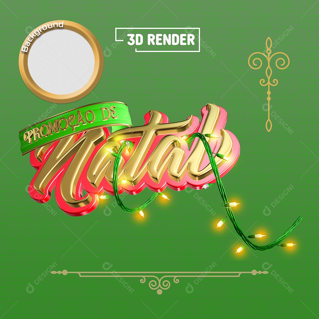 Selo 3D Promoção De Natal Para Composição PSD