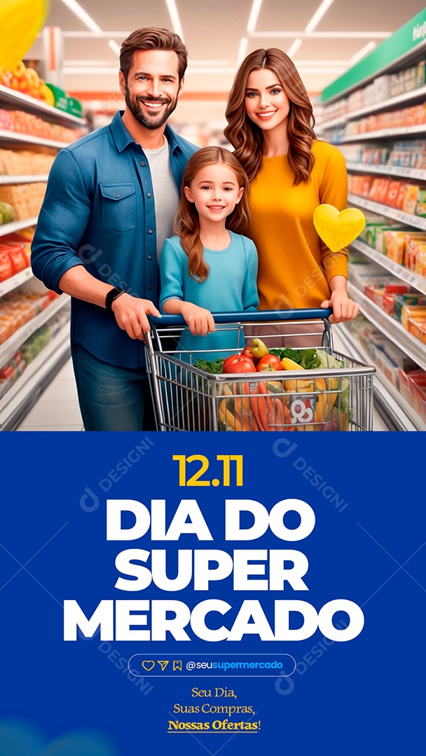 Story Dia Do Supermercado 12 De Novembro Social Media PSD Editável