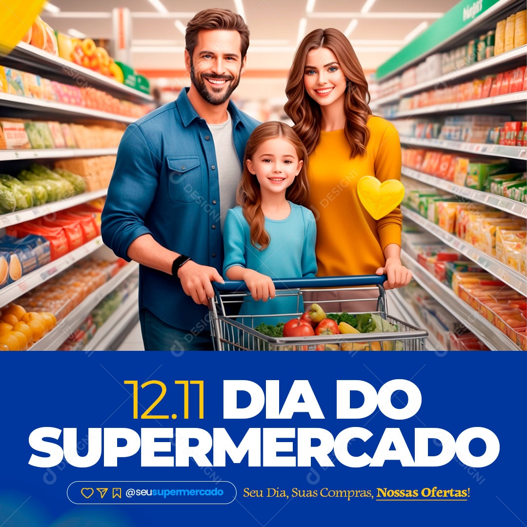 Dia Do Supermercado 12 De Novembro Social Media PSD Editável