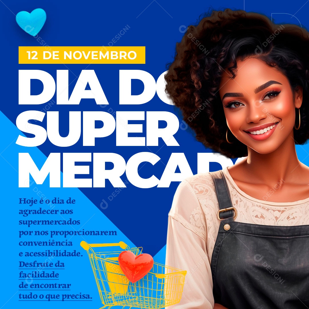Dia Do Supermercado 12 De Novembro Desfrute da Facilidade de Encontrar tudo o que Precisa Social Media PSD Editável