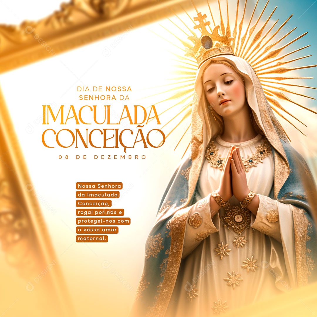 Social Media Dia De Nossa Senhora Da Imaculada Conceição PSD Editável