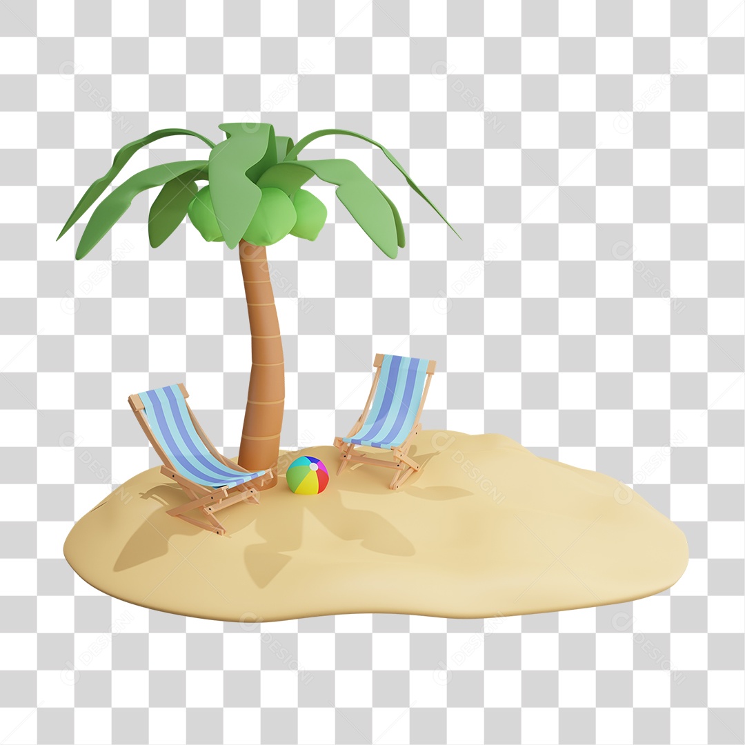 Coqueiro Praia Férias PNG Transparente