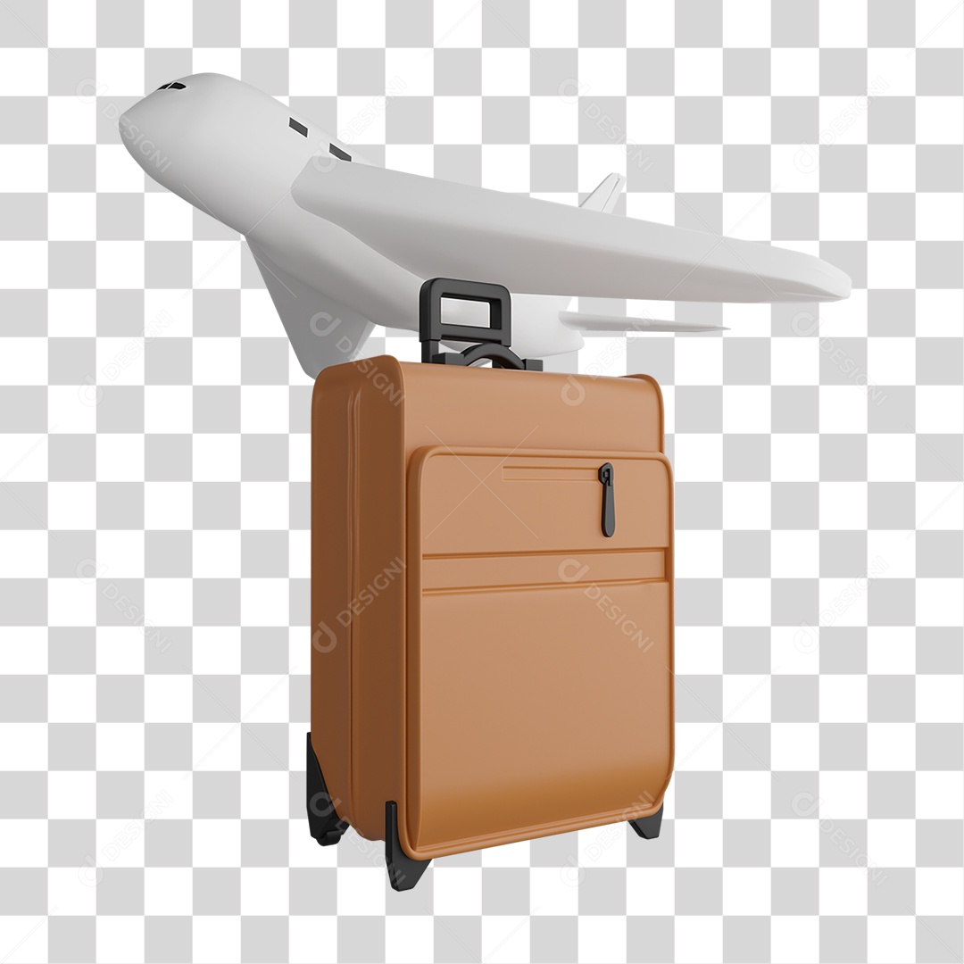 Mala de Viagem Avião PNG Transparente