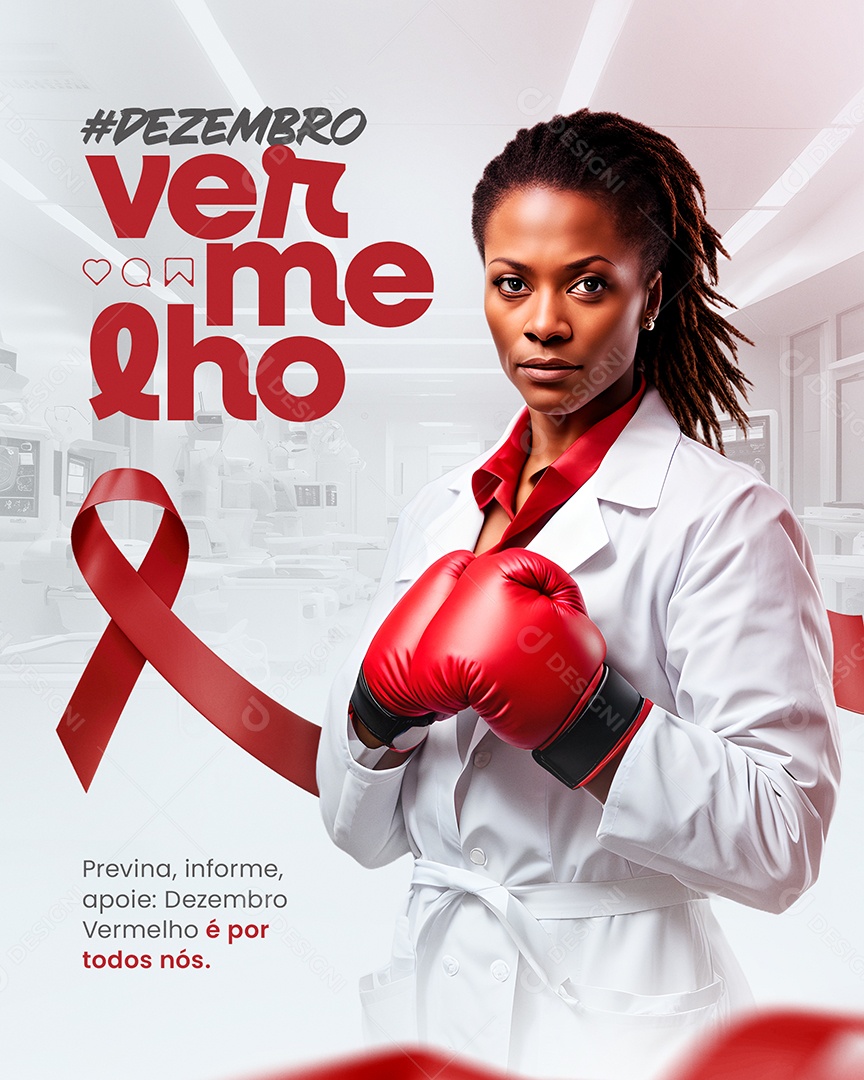 Story Dezembro Vermelho é Por Todos Nós Social Media PSD Editável