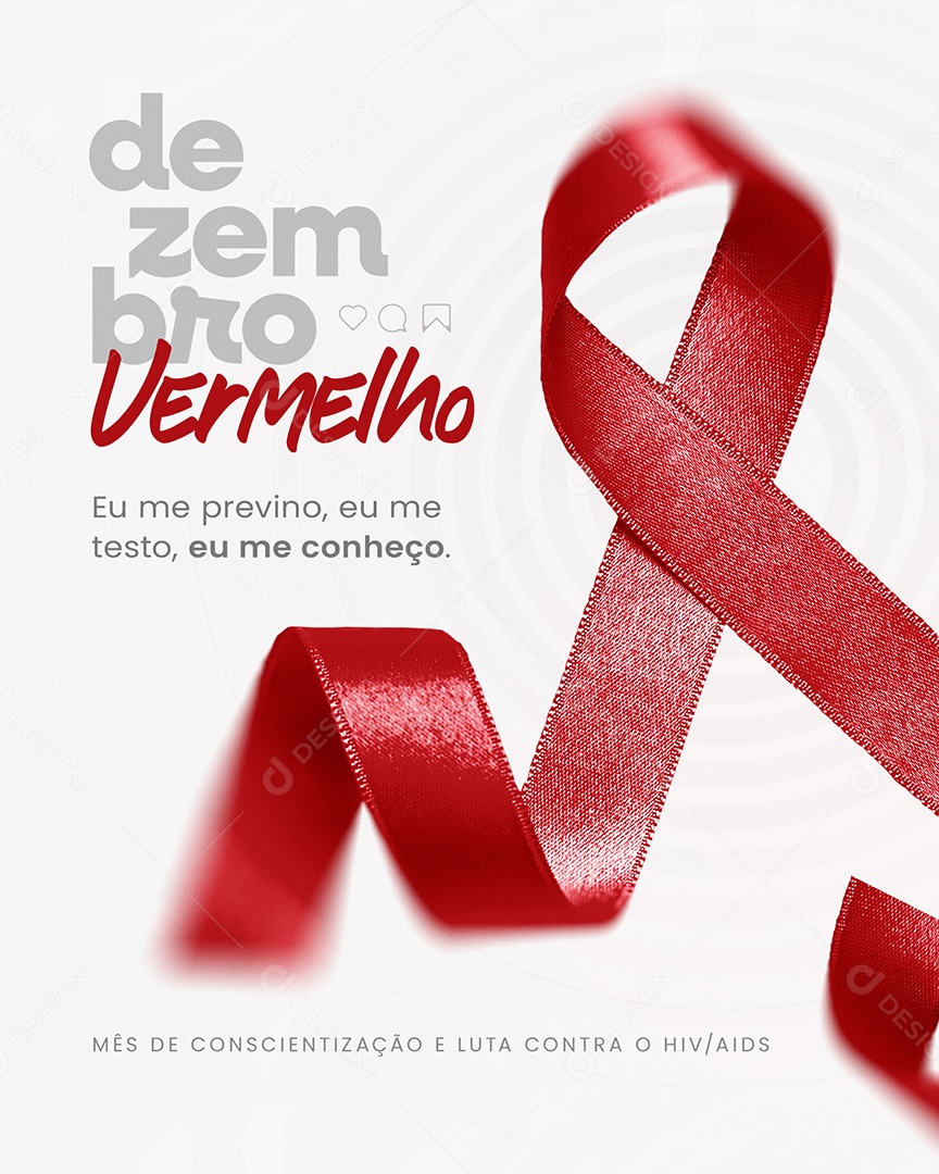 Social Media Story Dezembro Vermelho Eu Me Previno PSD Editável