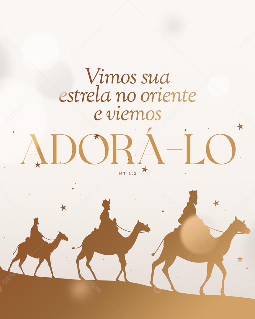Feliz Natal Cristão Vimos sua Estrela no Oriente e Vimos Adorá-lo Social Media PSD Editável