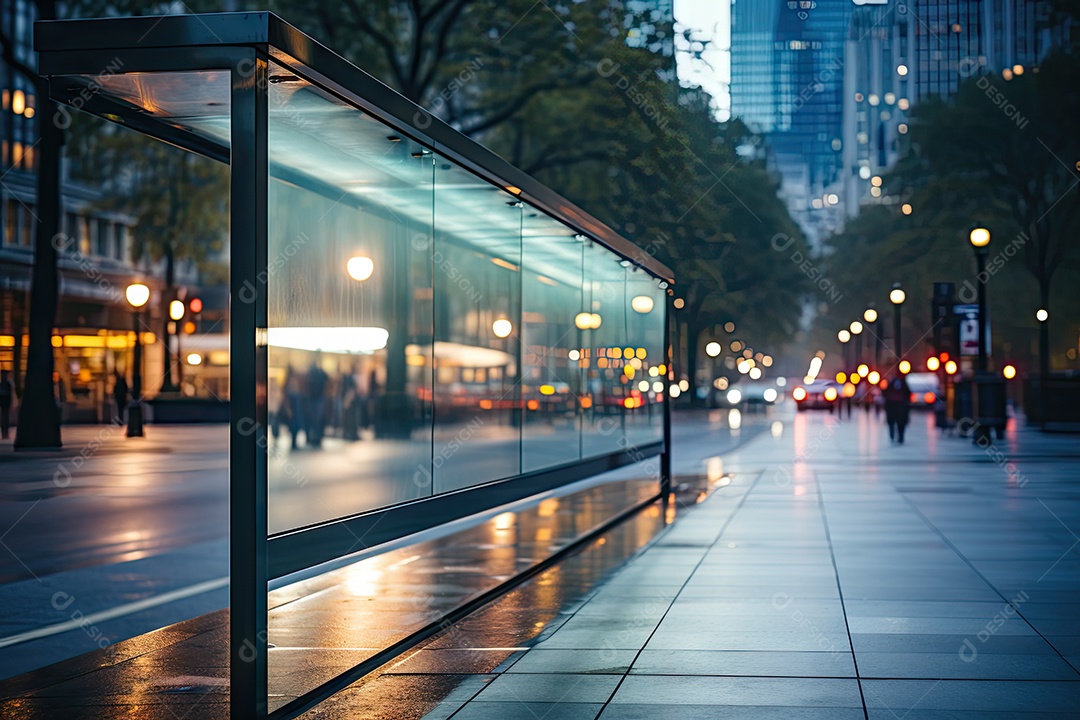 Outdoor vazio no prédio placas de informação ao ar livre gerada por IA
