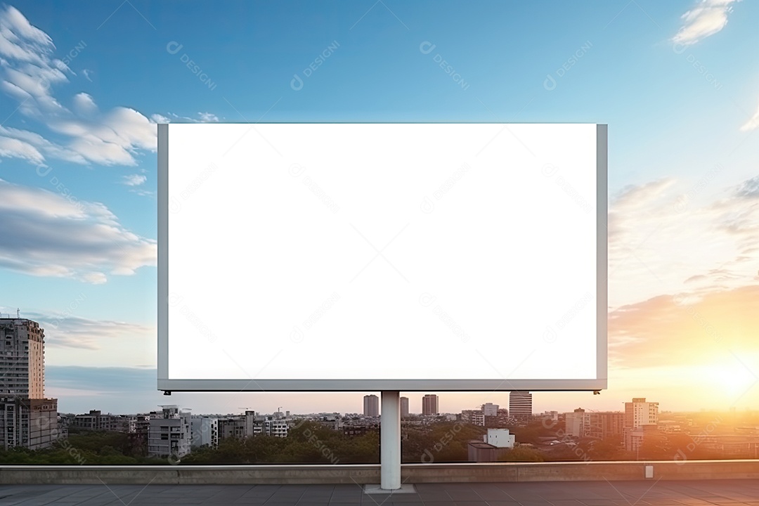 Outdoor vazio no prédio placas de informação ao ar livre gerada por IA