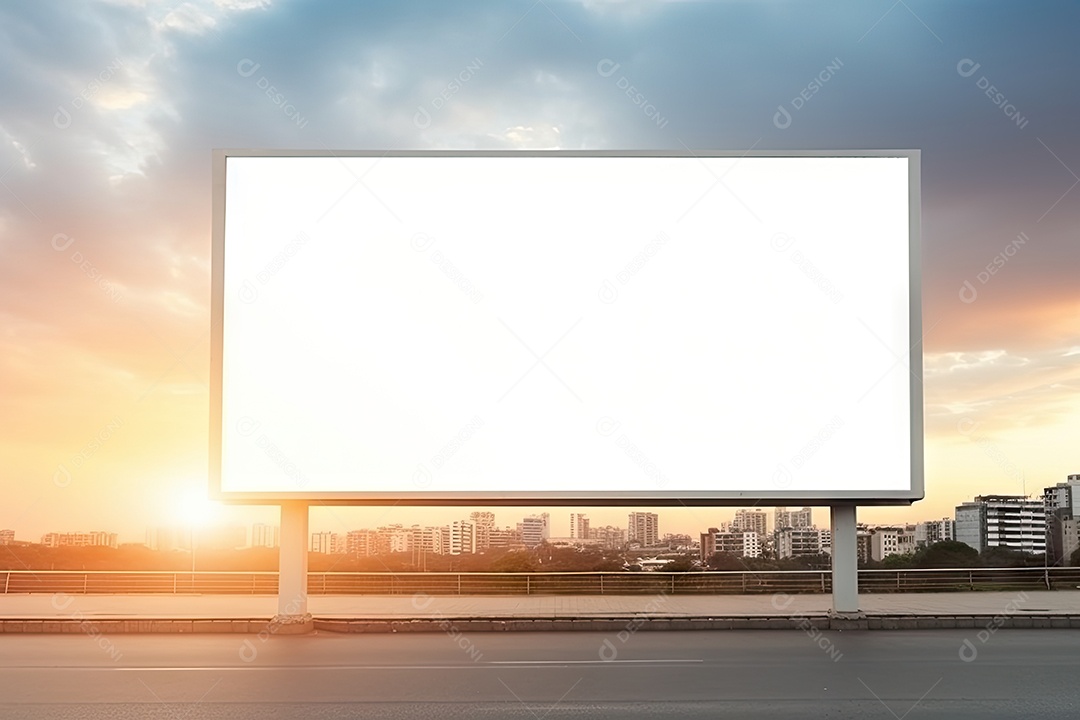 Outdoor vazio no prédio placas de informação ao ar livre gerada por IA