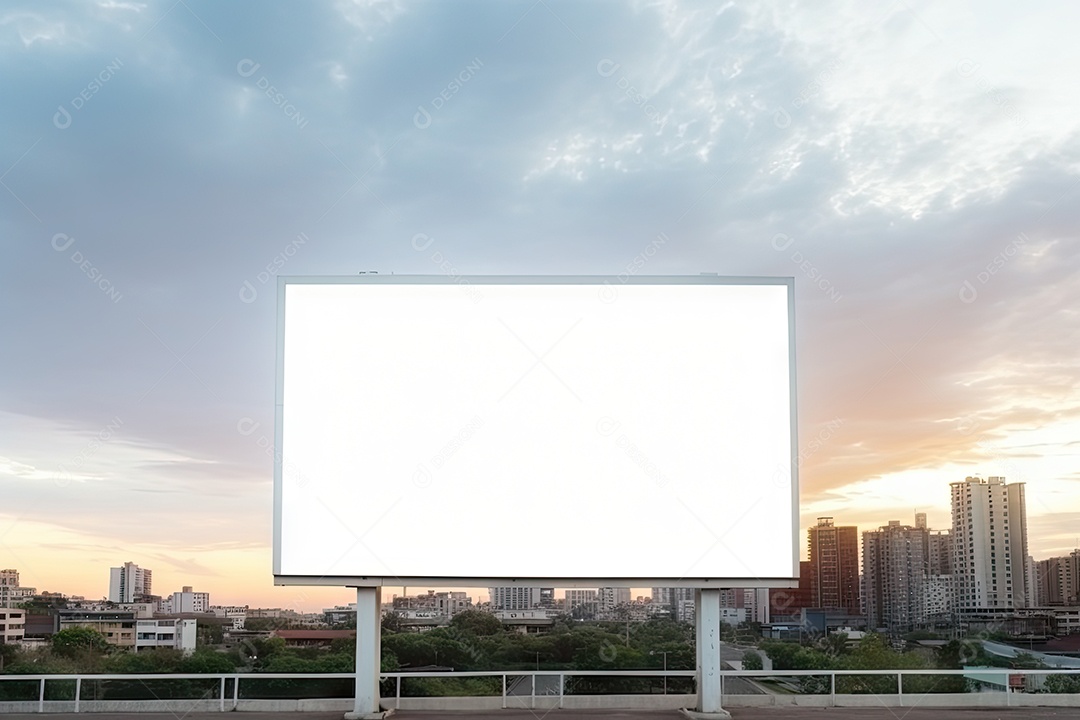 Outdoor vazio no prédio placas de informação ao ar livre gerada por IA