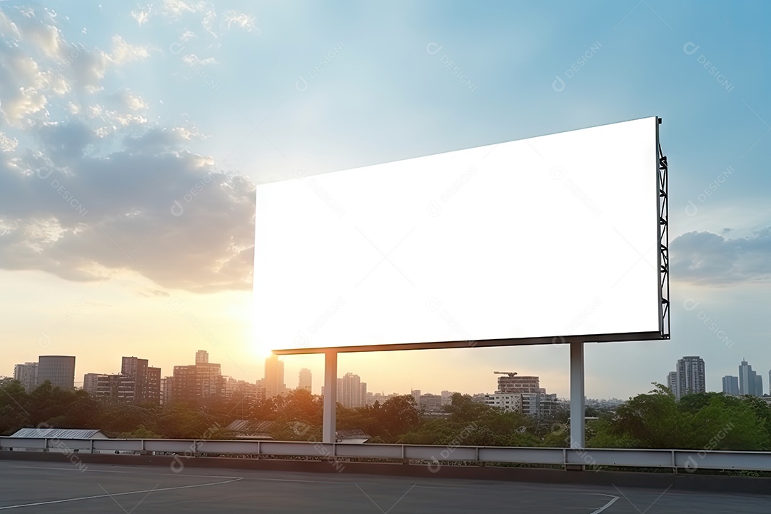 Outdoor vazio no prédio placas de informação ao ar livre gerada por IA