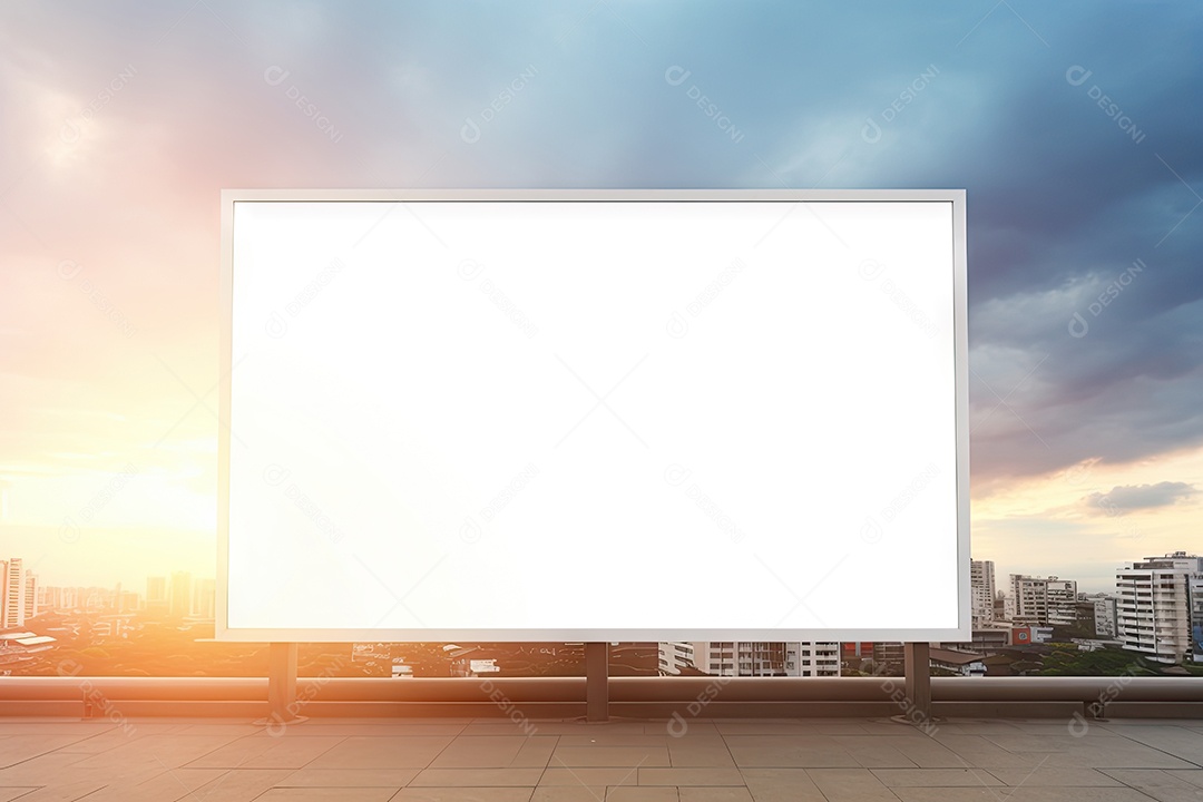 Outdoor vazio no prédio placas de informação ao ar livre gerada por IA