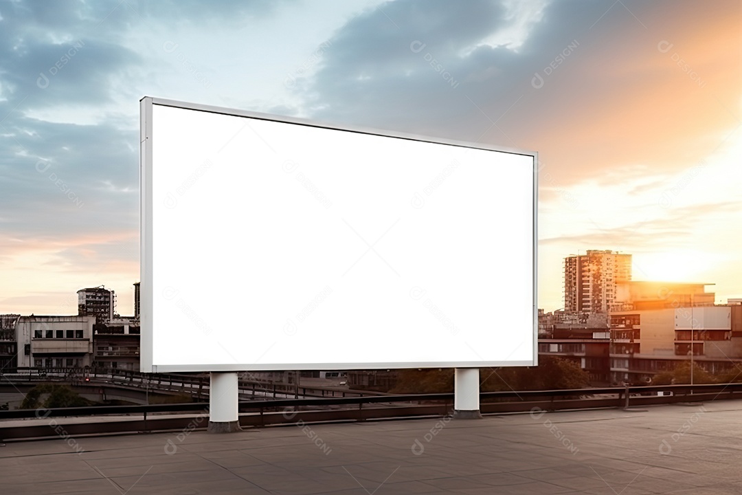 Outdoor vazio no prédio placas de informação ao ar livre gerada por IA