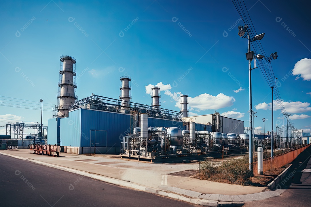 Usina atômica produção de energia elétrica e térmica