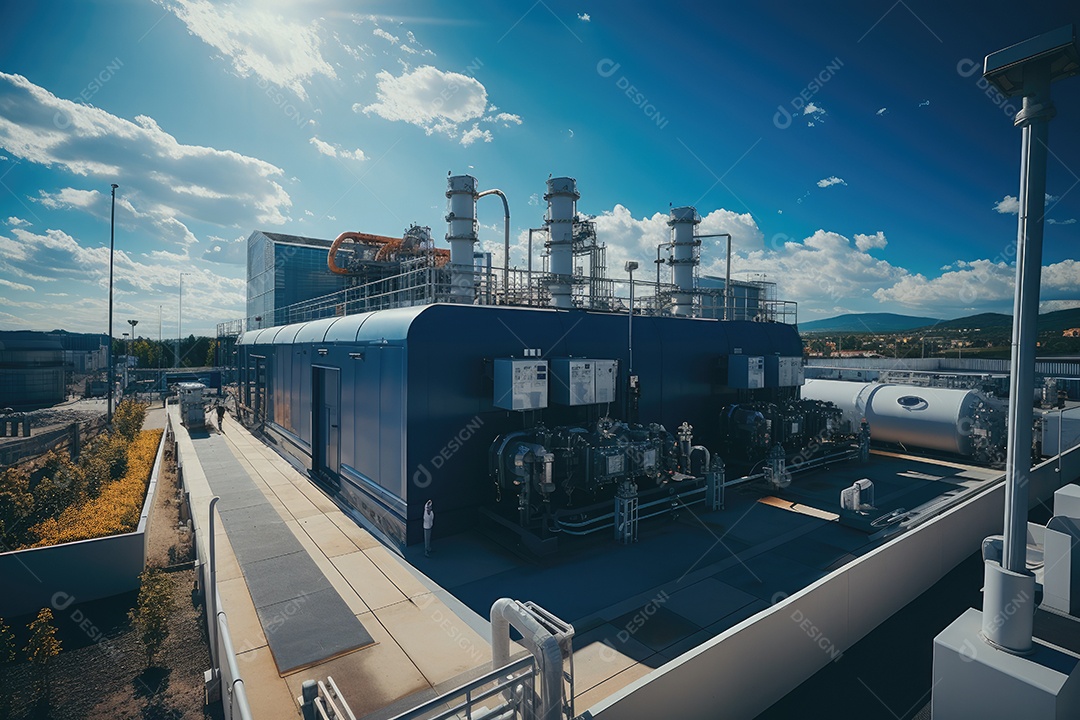 Usina atômica produção de energia elétrica e térmica